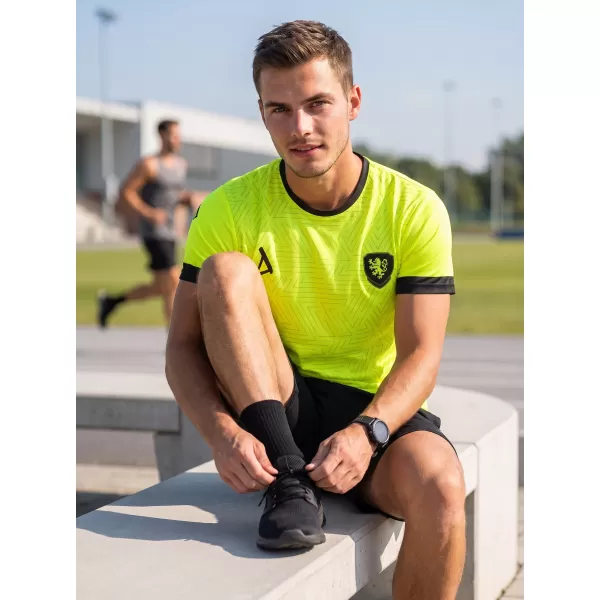  Tricou funcțional premium pentru bărbați ALTISPORT VOJ/ALM040TR01 GALBEN NEON 
