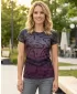 Tricou funcțional premium pentru femei ALTISPORT VOJ/ALW045TR01 VIOLET/NEGRU