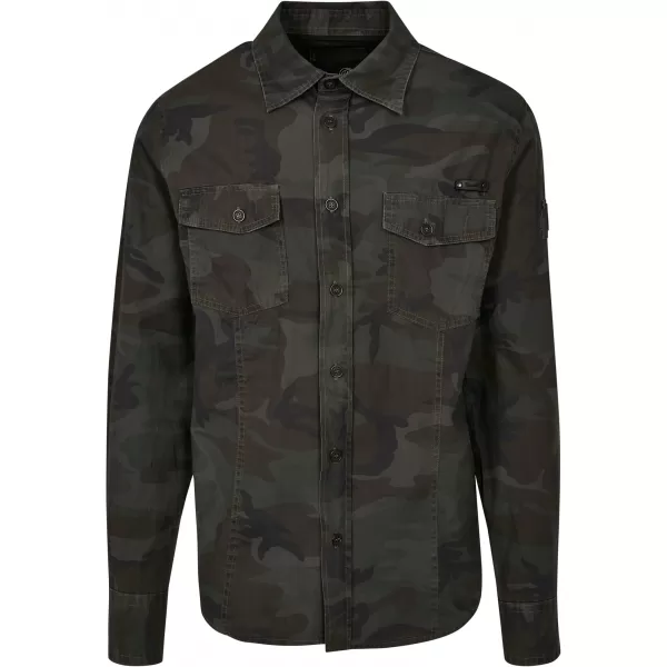  Cămaşă BRANDIT SLIM WORKER BD4005 CAMO DE MĂSLINE 