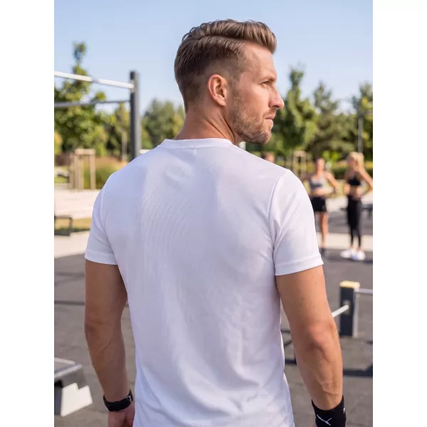  Tricou funcțional pentru bărbați ALTISPORT NoPrint NP/ALM421 ALB 