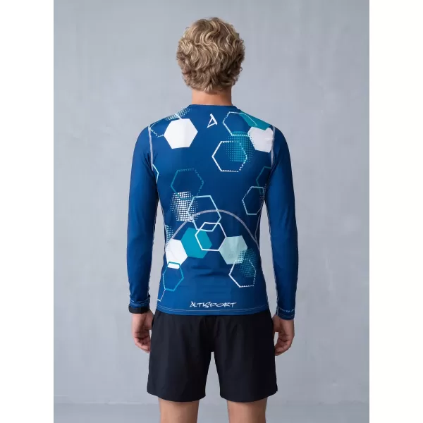  Tricou de compresie funcțional premium pentru bărbați ALTISPORT VOJ/ALM037TR03 ALBASTRU MARIN 