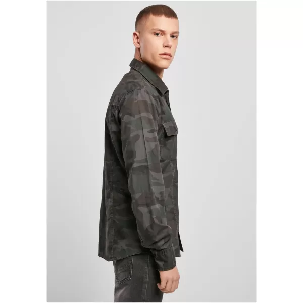  Cămaşă BRANDIT SLIM WORKER BD4005 CAMO DE MĂSLINE 