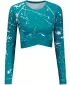 Crop top funcțional premium pentru femei, cu mâneci lungi ALTISPORT VOJ/ALW034TR04 SMARALD