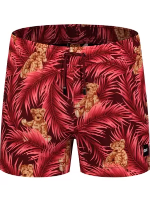 Pantaloni scurți de înot pentru bărbați NORDBLANC RAINFOREST NBSPM8019 ROŞU