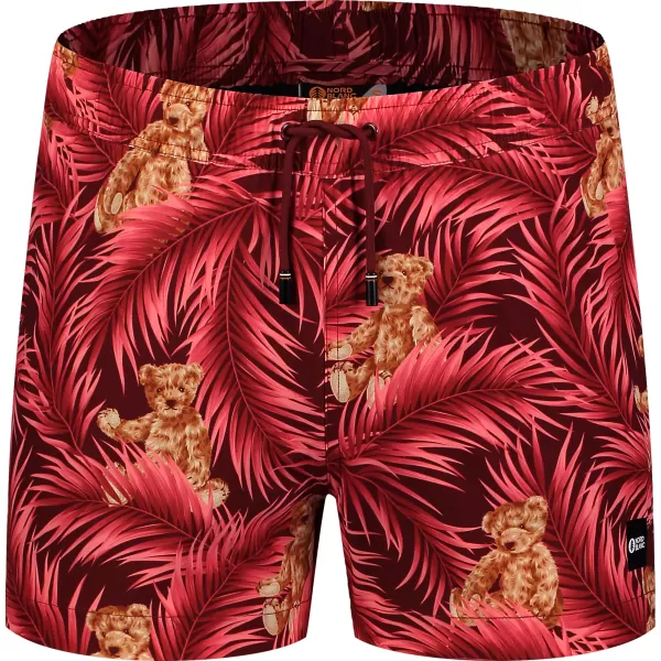  Pantaloni scurți de înot pentru bărbați NORDBLANC RAINFOREST NBSPM8019 ROŞU 