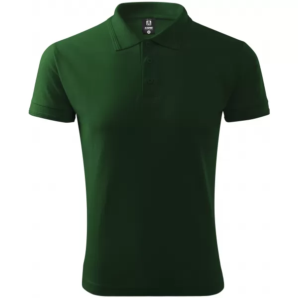  Tricou pentru bărbați cu guler ALTISPORT NoPrint NP/ALM302 STICLA VERDE 
