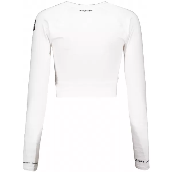  Crop top funcțional premium pentru femei, cu mâneci lungi ALTISPORT VOJ/ALW000TR04 ALB 