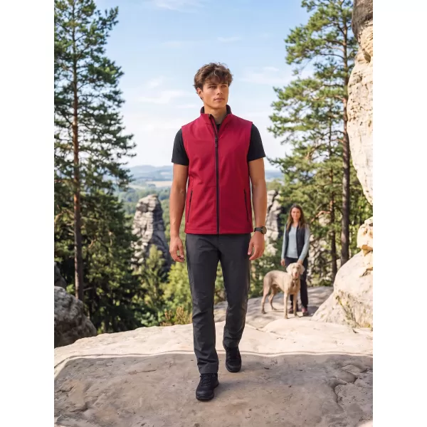 Vestă softshell pentru bărbați ALTISPORT NoPrint NP/ALM8211NJ ROȘU/NEGRU 