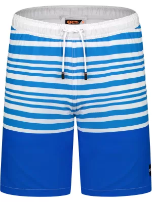 Pantaloni scurți de înot pentru bărbați NORDBLANC ATLANTIC NBSPM8020 BÍLOMODRÁ ALB ALBASTRU