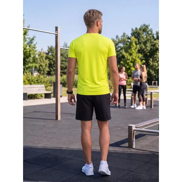  Tricou funcțional pentru bărbați ALTISPORT NoPrint NP/ALM421 GALBEN NEON 