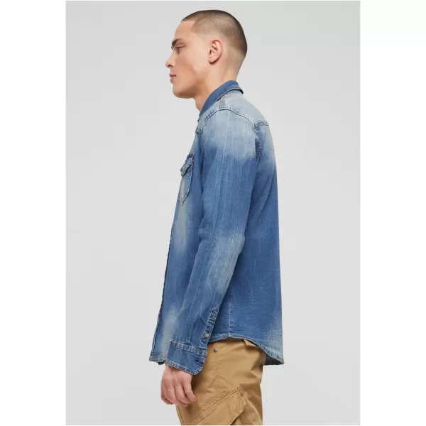  Cămaşă BRANDIT RILEY DENIM BD4020 ALBASTRU SPĂLAT 