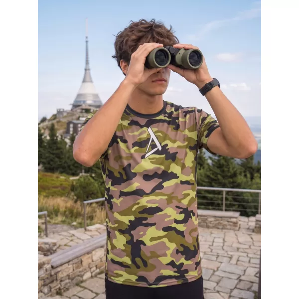  Tricou funcțional premium pentru bărbați ALTISPORT VOJ/ALM038TR01 NEGRU ȘI VERDE 