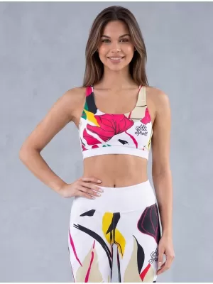 Sutien sport premium pentru femei ALTISPORT VOJ/ALW042POD01 ALB