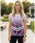 Tricou funcțional premium pentru femei ALTISPORT VOJ/ALW045TR01 VIOLET/ALB
