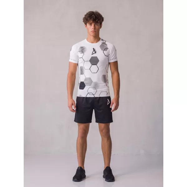  Tricou de compresie funcțional premium cu mâneci scurte pentru bărbați ALTISPORT VOJ/ALM037TR04 ALB 