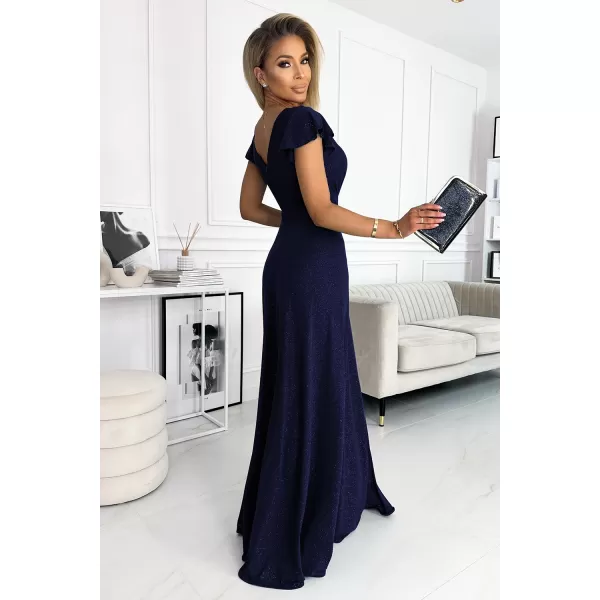  Rochie NUMOCO CRYSTAL 411-3 ALBASTRU ÎNCHIS 