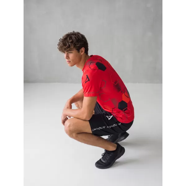  Tricou de compresie funcțional premium cu mâneci scurte pentru bărbați ALTISPORT VOJ/ALM037TR04 ROȘU 