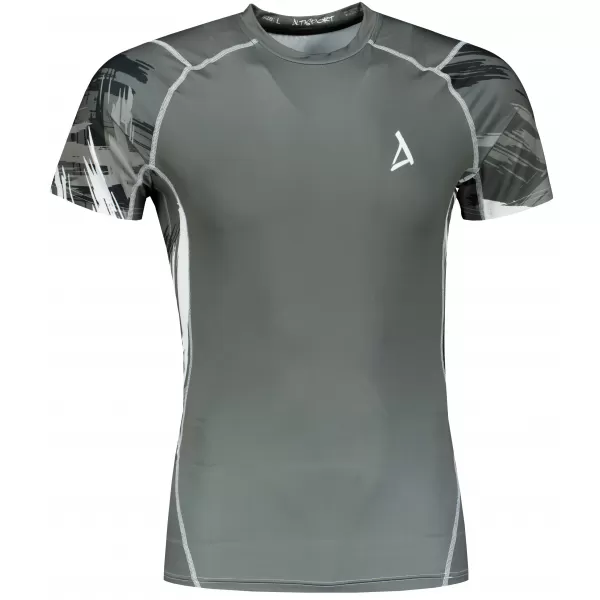  Tricou de compresie funcțional premium cu mâneci scurte pentru bărbați ALTISPORT VOJ/ALM039TR04 GRI 