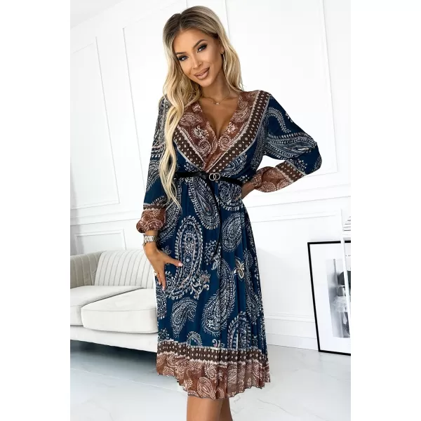  Rochie NUMOCO 510-1 ALBASTRU 