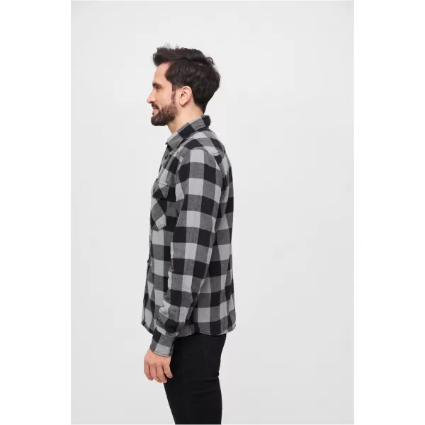  Cămaşă BRANDIT CHECKED BD4002 NEGRU/CĂRBUNE 