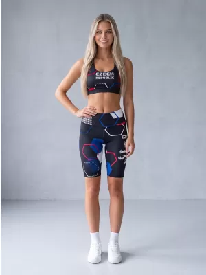 Jambiere funcționale premium pentru femei deasupra genunchiului ALTISPORT VOJ/ALW036LEG02 HEXA NEGRU