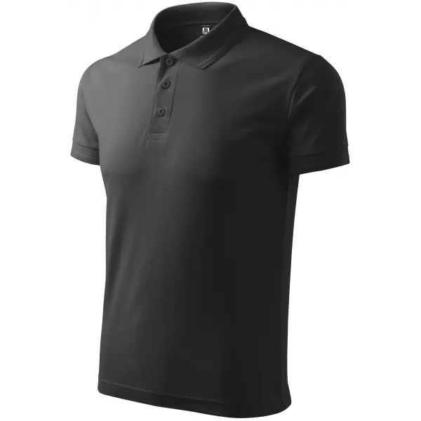  Tricou pentru bărbați cu guler ALTISPORT NoPrint NP/ALM302 EVIDENȚIERE ANTRACIT 