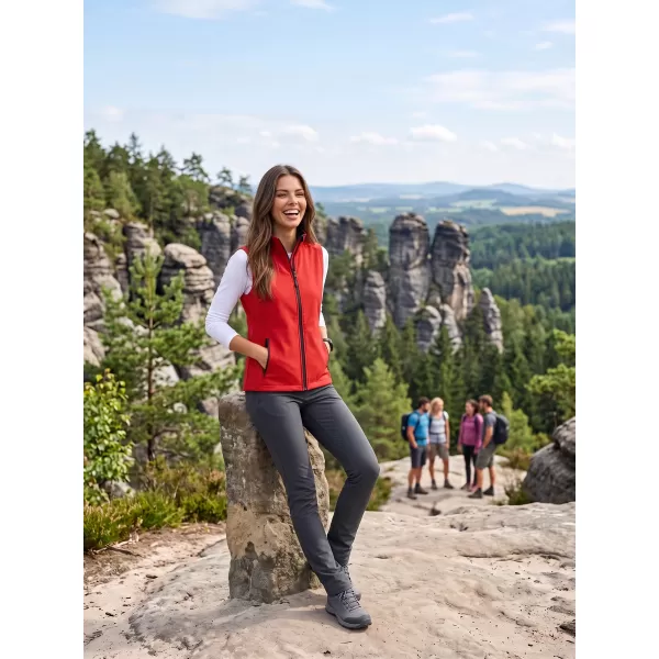  Vesta softshell dama ALTISPORT NoPrint NP/ALW7211NJ ROȘU/NEGRU 