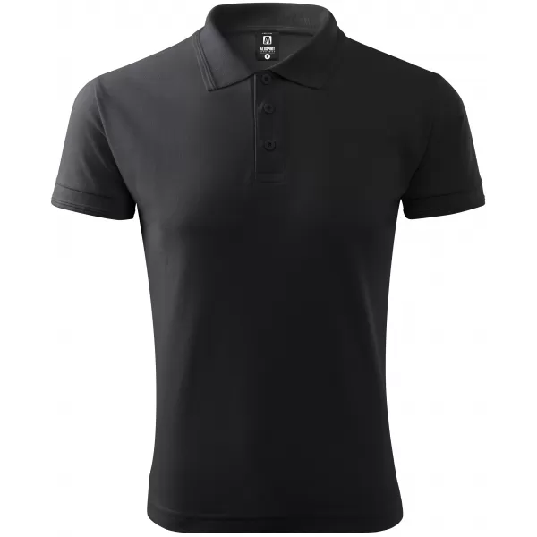  Tricou pentru bărbați cu guler ALTISPORT NoPrint NP/ALM302 GRI ABANOS 