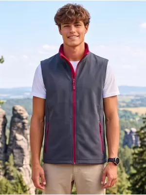 Vestă softshell pentru bărbați ALTISPORT NoPrint NP/ALM8211NJ FIER GRI/ROSU