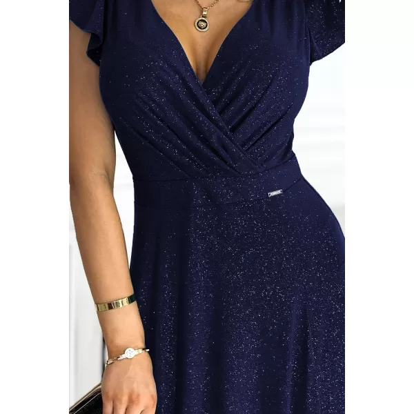  Rochie NUMOCO CRYSTAL 411-3 ALBASTRU ÎNCHIS 