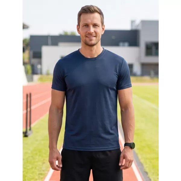  Tricou funcțional pentru bărbați ALTISPORT NoPrint NP/ALM421 ALBASTRU MARIN 