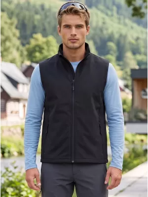 Vestă softshell pentru bărbați ALTISPORT NoPrint NP/ALM8211NJ NEGRU/NEGRU