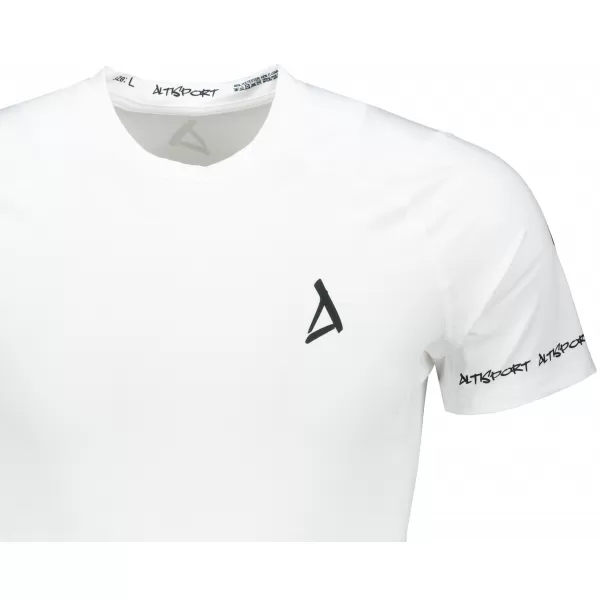  Tricou de compresie funcțional premium cu mâneci scurte pentru bărbați ALTISPORT VOJ/ALM000TR04 ALB 