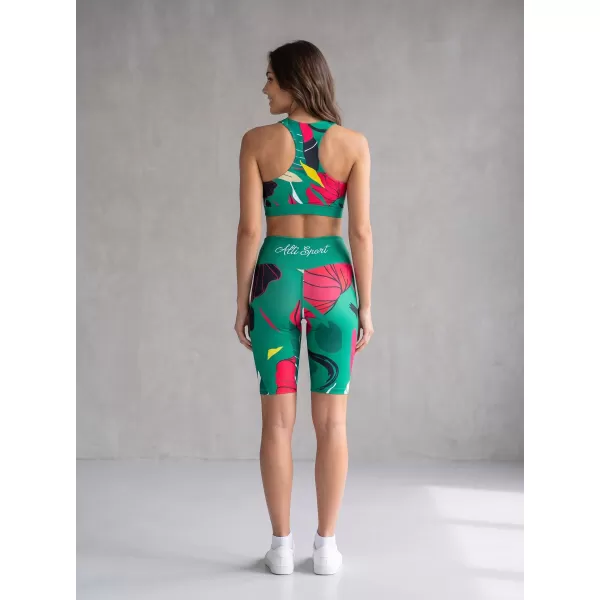  Jambiere funcționale premium pentru femei deasupra genunchiului ALTISPORT VOJ/ALW042LEG02 VERDE 