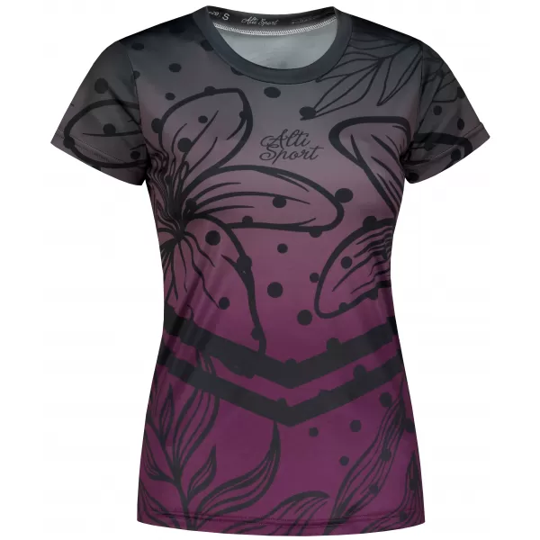  Tricou funcțional premium pentru femei ALTISPORT VOJ/ALW045TR01 VIOLET/NEGRU 