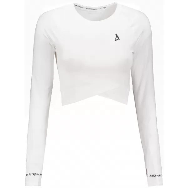  Crop top funcțional premium pentru femei, cu mâneci lungi ALTISPORT VOJ/ALW000TR04 ALB 