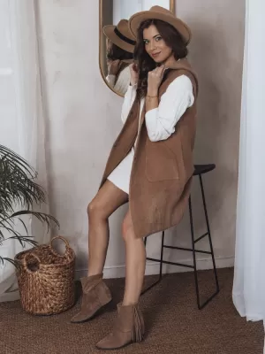 Vestă DSTREET ARTEMI TY4104 CĂMILĂ
