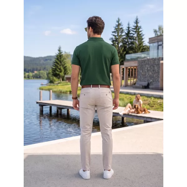  Tricou pentru bărbați cu guler ALTISPORT NoPrint NP/ALM302 STICLA VERDE 