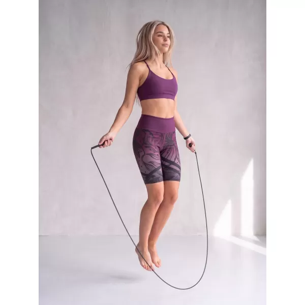  Jambiere funcționale premium pentru femei deasupra genunchiului ALTISPORT VOJ/ALW045LEG02 VIOLET/NEGRU 