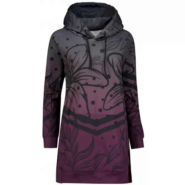  Hanorac funcțional premium pentru femei ALTISPORT VOJ/ALW045MI03 VIOLET/NEGRU 