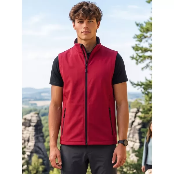  Vestă softshell pentru bărbați ALTISPORT NoPrint NP/ALM8211NJ ROȘU/NEGRU 