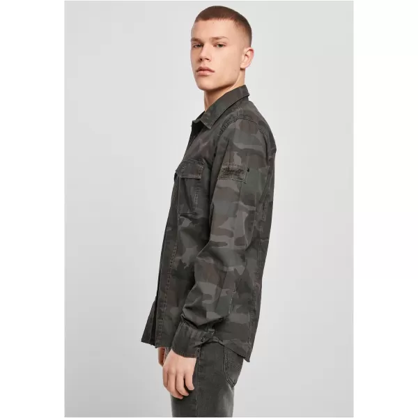  Cămaşă BRANDIT SLIM WORKER BD4005 CAMO DE MĂSLINE 