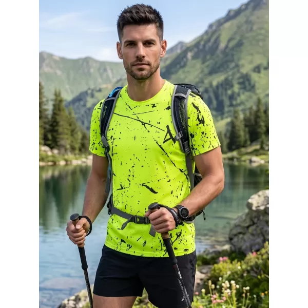  Tricou funcțional premium pentru bărbați ALTISPORT VOJ/ALM034TR01 GALBEN NEON 
