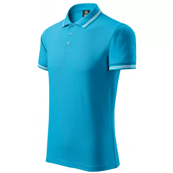  Tricou pentru bărbați cu guler ALTISPORT NoPrint NP/ALM912 TURCOAZ 
