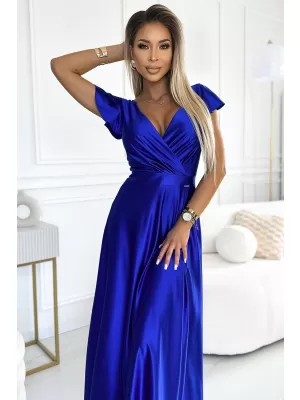 Rochie NUMOCO CRYSTAL 411-11 ALBASTRU