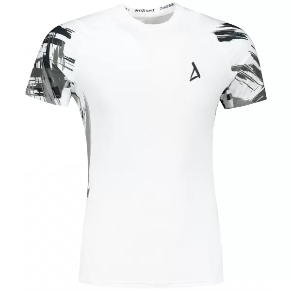  Tricou de compresie funcțional premium cu mâneci scurte pentru bărbați ALTISPORT VOJ/ALM039TR04 ALB 