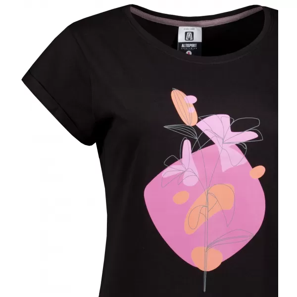  Tricou/rochie extinsă pentru femei ALTISPORT ALW187178 NEGRU -PINK 