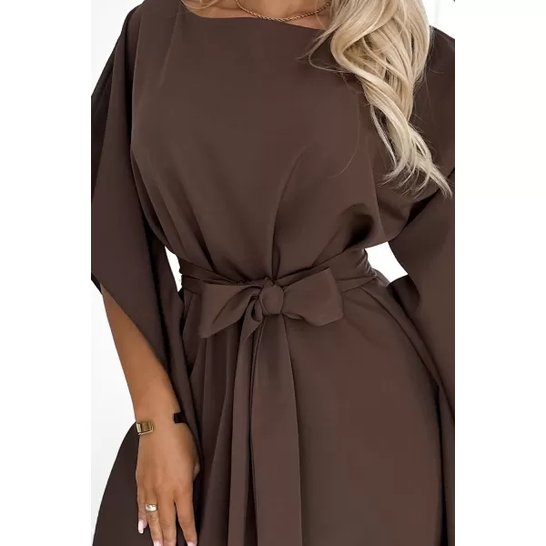  Rochie NUMOCO SOFIA 287-33 CIOCOLATĂ 