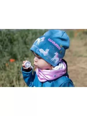 Batic pentru gat din lana pentru copii WAMU JEDNOROŽCI ROZ
