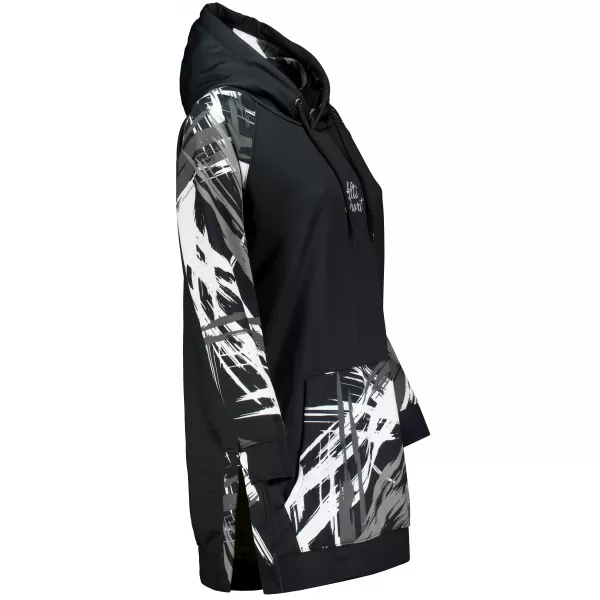  Hanorac prelungit funcțional pentru femei premium ALTISPORT VOJ/ALW039MI03 NEGRU/ALB 
